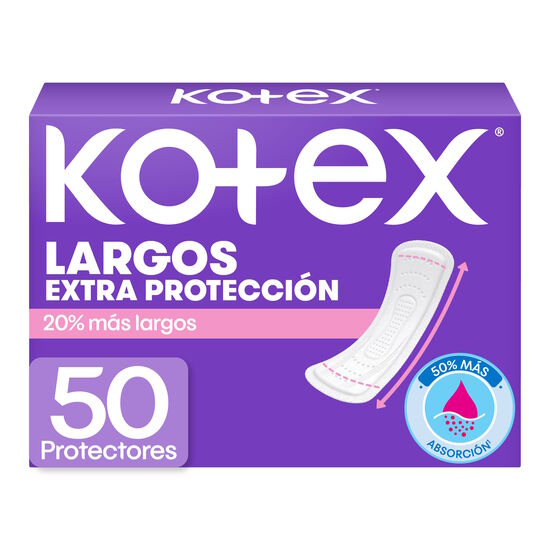 Protectores diaros Kotex Largos, 50 uds